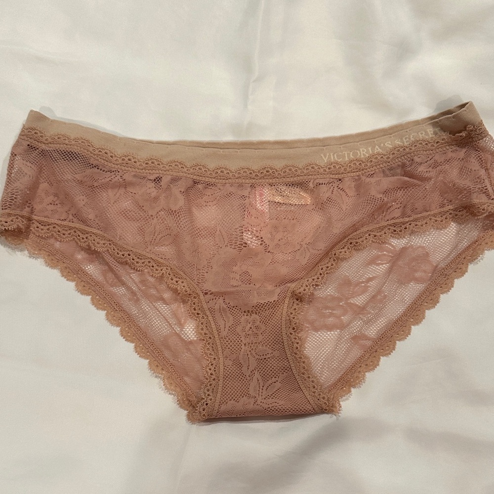 Victoria's Secret Floral Lace Panty - Brown